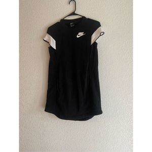 Girls Black Nike Sweater Dress